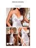 Women's High Slit Lace Nightgown - Sexy Slimming Plus Size Spring/Autumn Sleepwear