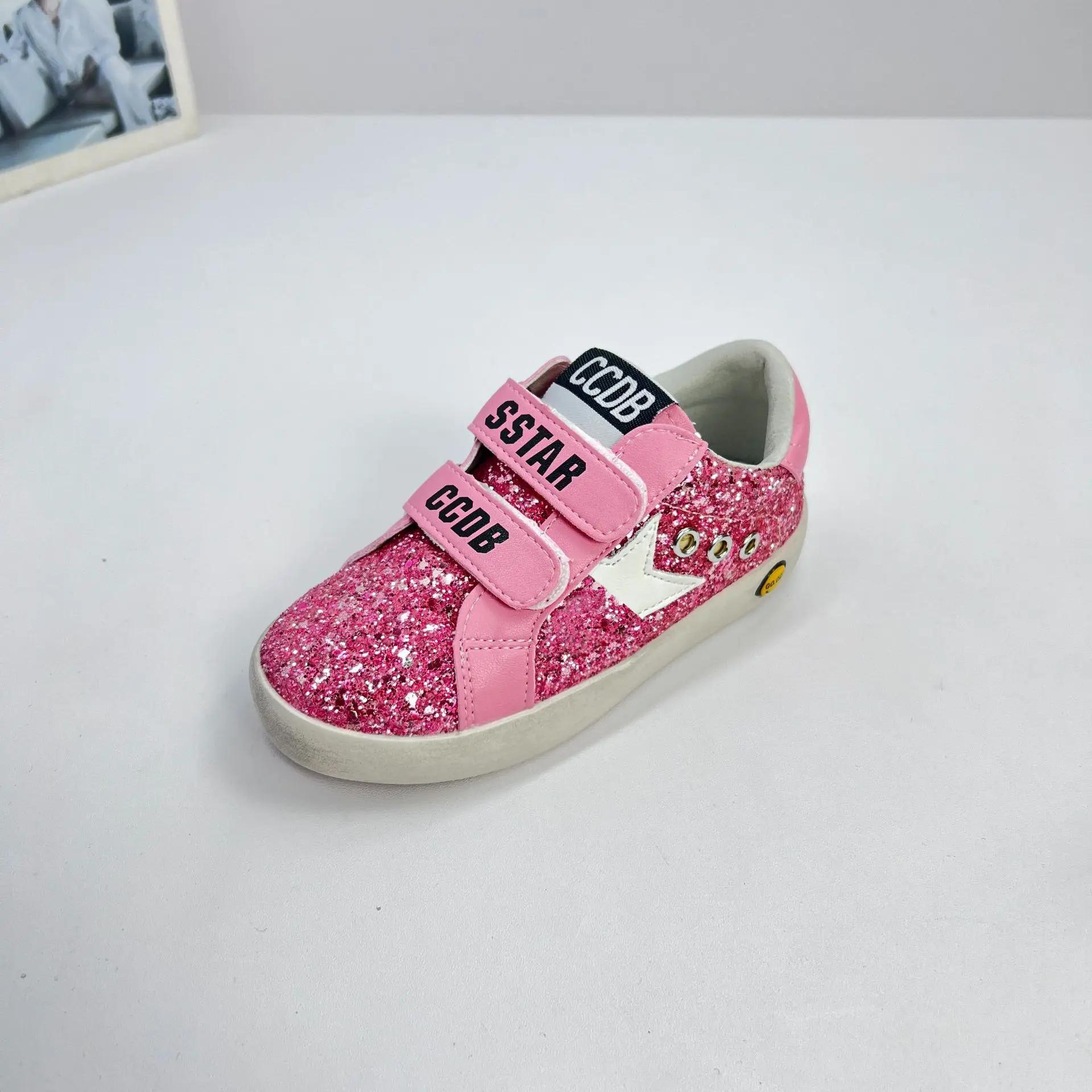 

Spring Children s Girls Leather Sequins Sparkle Star Running Trainers Kids Toddler Outdoor Soft-soled Lightweight Tennis Shoes 39
