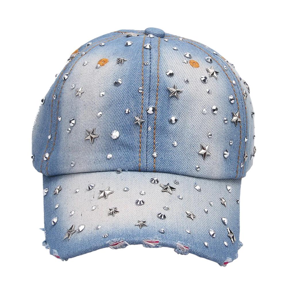 Crown Studded Rhinestone Baseball Cap