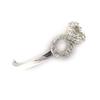 Silver Ring 'Goddess' White Silver (rhodium) - 11x5 Mm