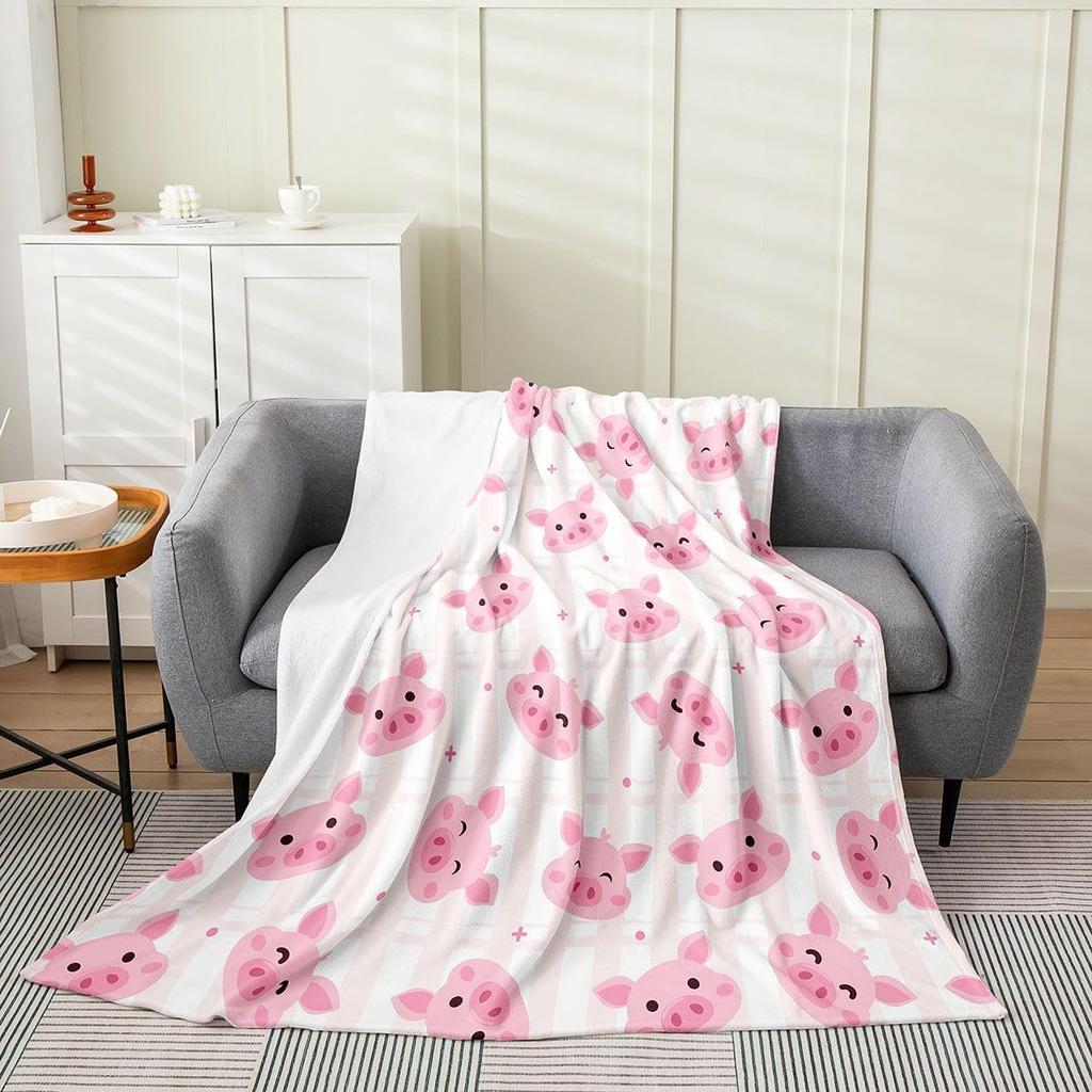 Colorful Cat Pattern Throw Blanket Cute Cartoon Design for Living Room Sofa Decor KidsRoomStyle Gift for Her 150x100