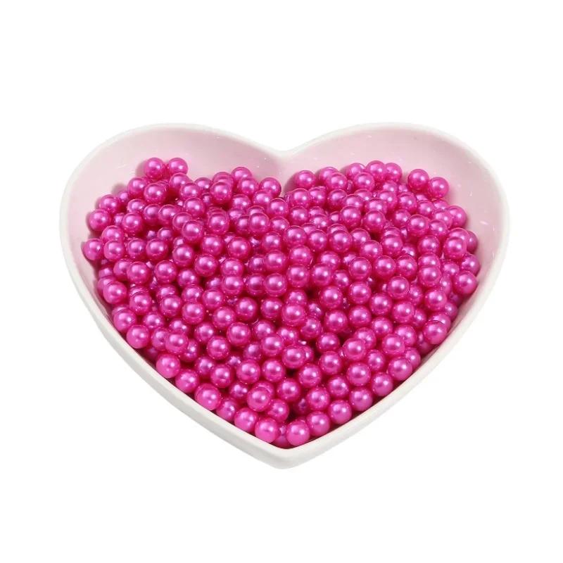 Multi Color Round No Hole Acrylic Imitation Pearl Beads Loose Bead For DIY Scrapbook Decoration Crafts Sewing 3/4/6/8/10mm