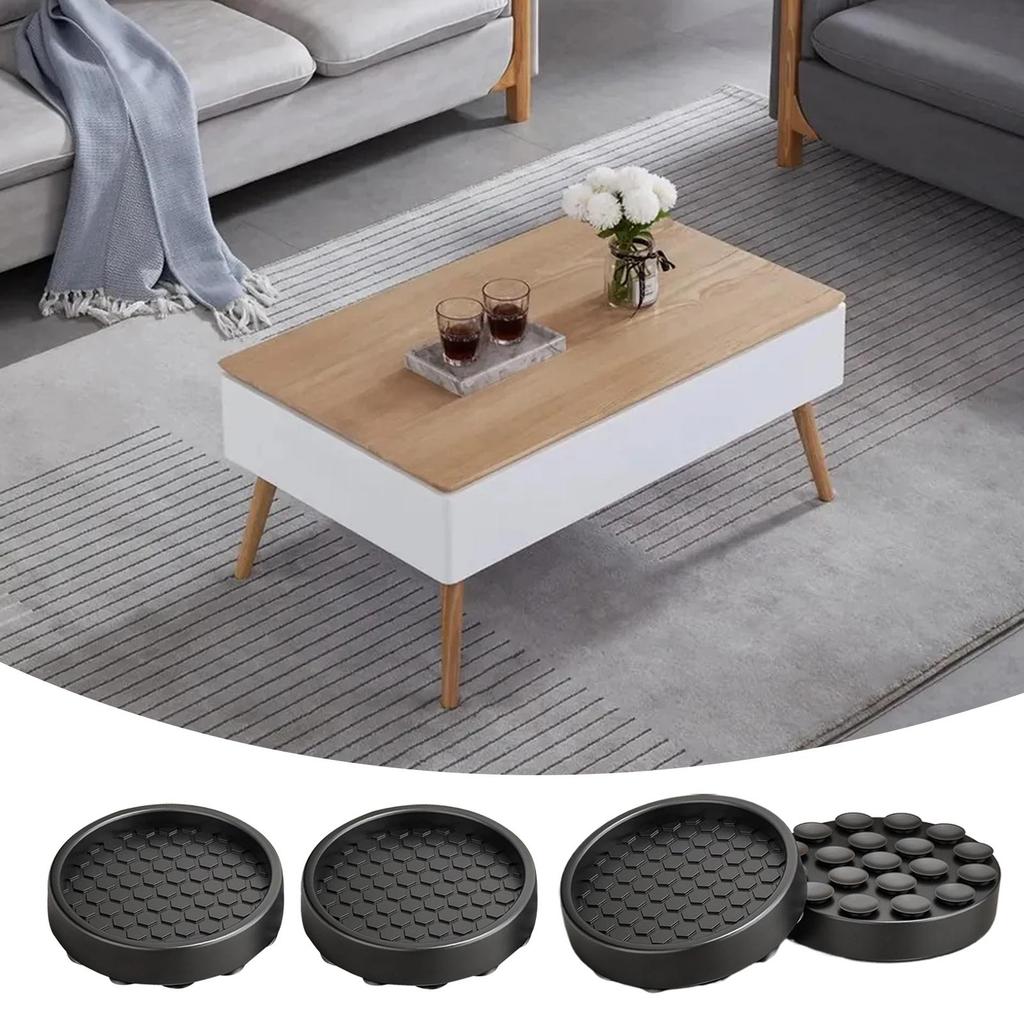Furniture Floor Protectors 4 Pieces Silicone Caster Cups Stoppers Furniture Sliders For Hardwood Floors For Bed Couch Cabinet