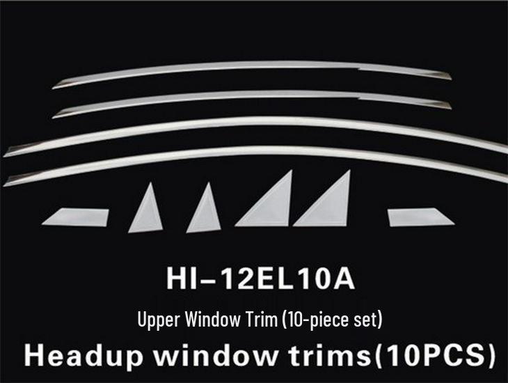 

Накладки на окна из нержавеющей стали для Beijing Hyundai Elantra - Индивидуальная посадка, яркая полоса 26-inch