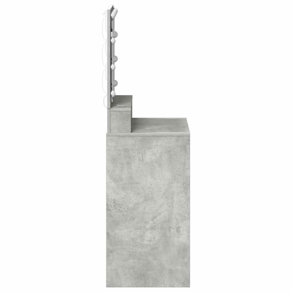 Makeup Table Concrete Grey 50 x 41 x 135 cm Particleboard