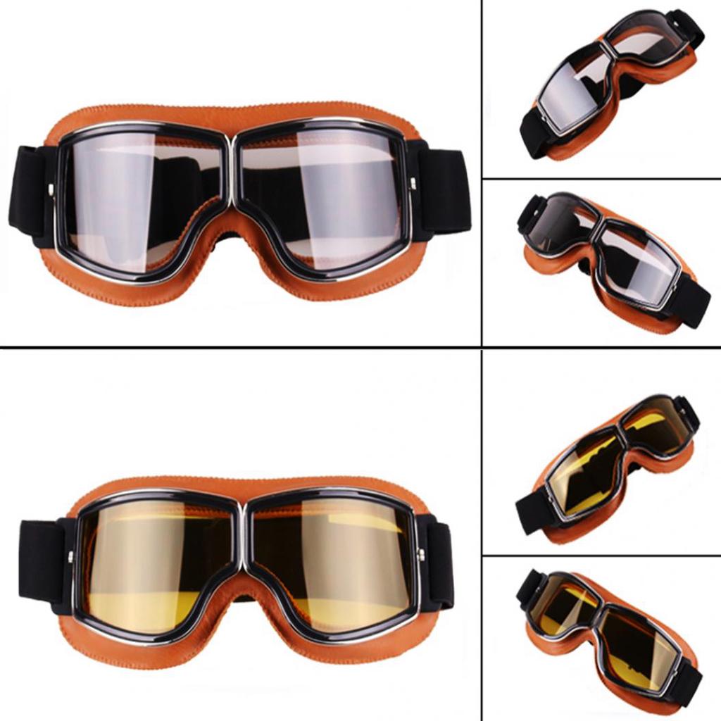 Unisex Vintage Motocyklové Motocyklové Větruodolné prachotěsné pilotní brýle pro Harley