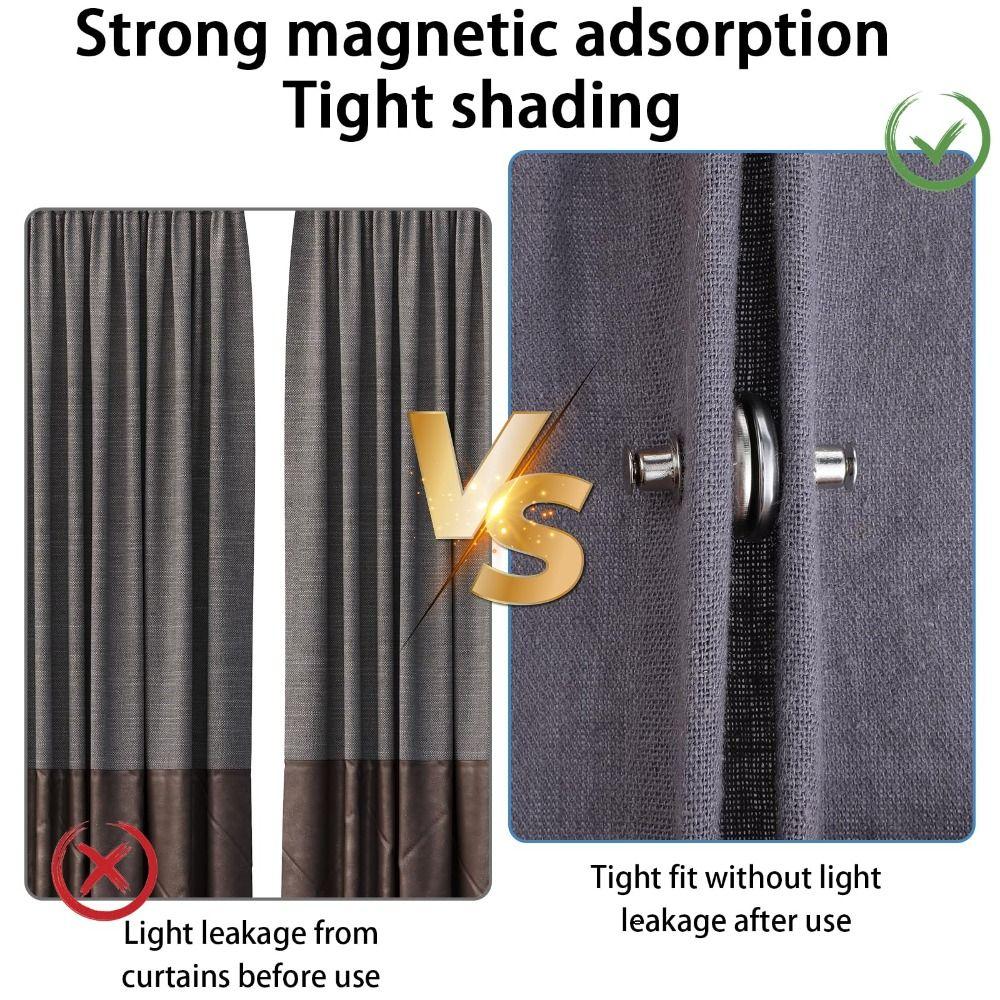 Lightproof Design Magnetic Curtain Buckle Metal Material Detachable Curtain Magnets  Window Curtain