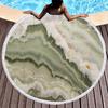 Abstract Marble Round Beach Blanket Microfiber Sand Resistant Beach Throw Towel Absorbent and Quick-drying Pool Towel Picnic Mat