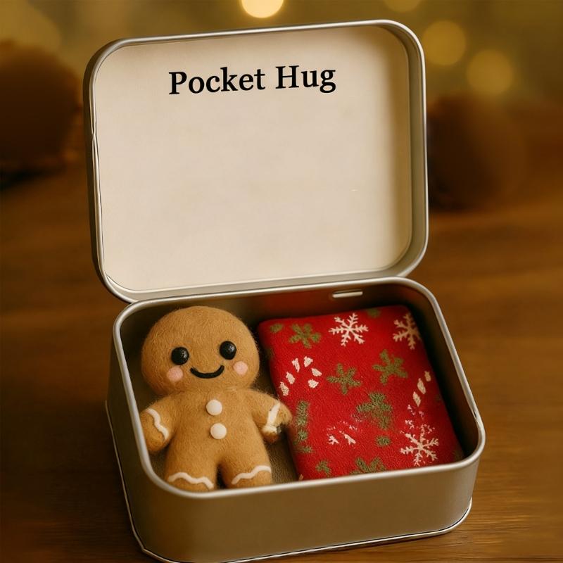 Handmade Soft Holiday Pocket Hug Gift Pouch Seasonal Celebration Home Decoration Accessories Seasonal Ornament