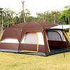 Tenda da campeggio spessa portatile impermeabile da esterno con due stanze, un soggiorno, doppio strato, attrezzatura da campeggio pieghevole