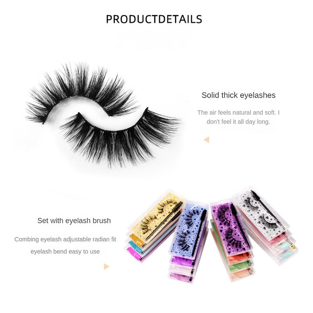 1 Pair 3D Mink Eyelashes Make Up False Cils Hand Made Fake Eyelashes Wholesale Thick Eyelashes Extension