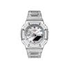 Casio Unisex Liquid Crystal,Analog Dual Display Series 48.5mm Silver Watch GA-2100FF-8A(Watch8--)