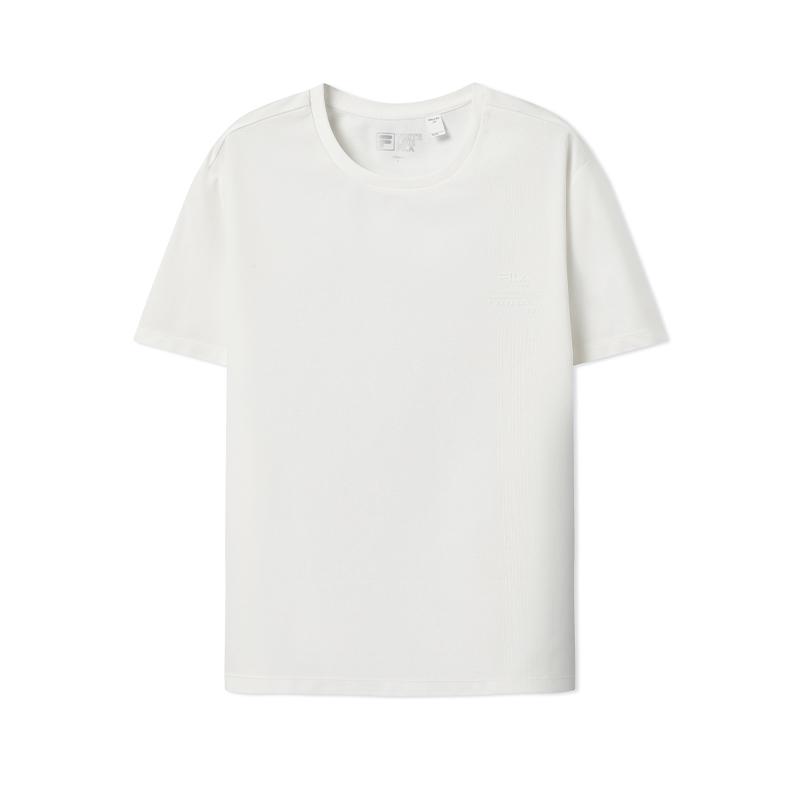 

FILA White Casual Fashion Sports T-Shirt Men tops F11M623105F-WT 2XL