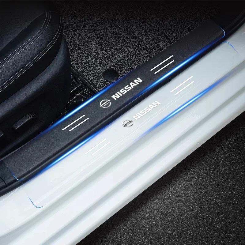 4 pièces Autocollant de Seuil de Porte de Voiture Film Protecteur Transparent Résistant aux Rayures Pour Nissan Qashqai Tiida j10 j11 2019 Accessoires de Voiture