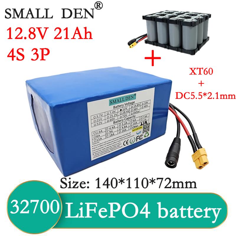 12V LiFePO4 Battery 14AH 14AH 21AH 28AH 35AH High-capacity 4S-32700 with BMS for Outdoor Solar Power Supply Toy Cars