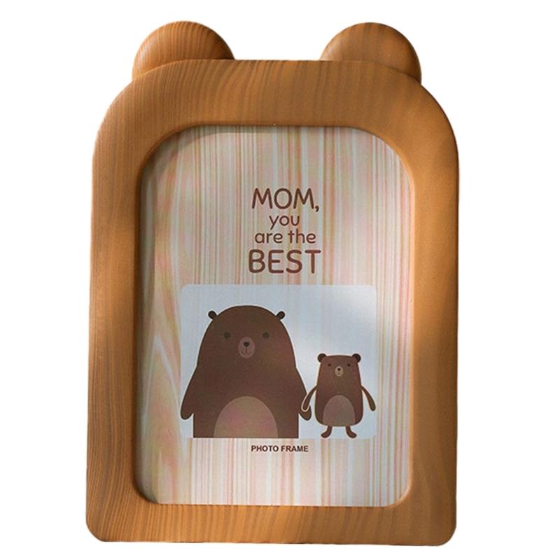 

Bear Picture Frame Desk&Wall Hangings Photo Frame Baby Room 7inch Cartoon Frame Kindergarten Decorations Kids Gift