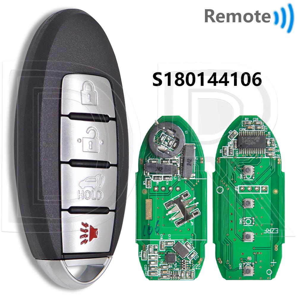 Toller 4A Chip 433MHz S180144102/104/105/106 Näherungs-Autofernbedienungsschlüssel für Nissan Rogue Qashqai X-Trail 2014 2015 2016