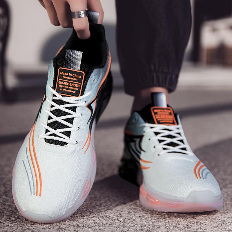 Men’s Red Sports Basketball Shoes Street Style Running Sneakers Shoes Students Over Sized Jogging Shoes