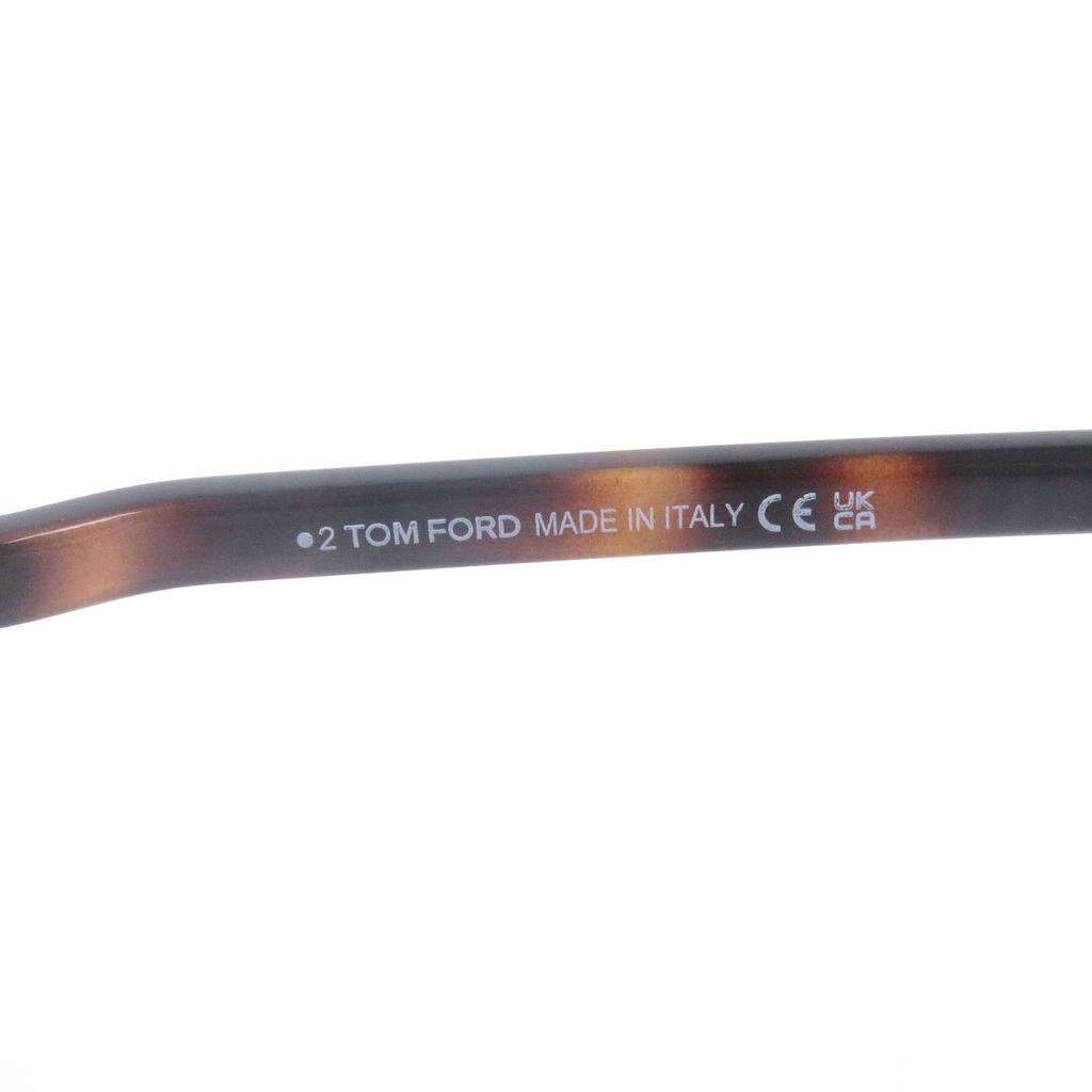 Excellent TOM FORD sunglasses Marble Half Rim Clear Brown Gold Yellow Lens Used