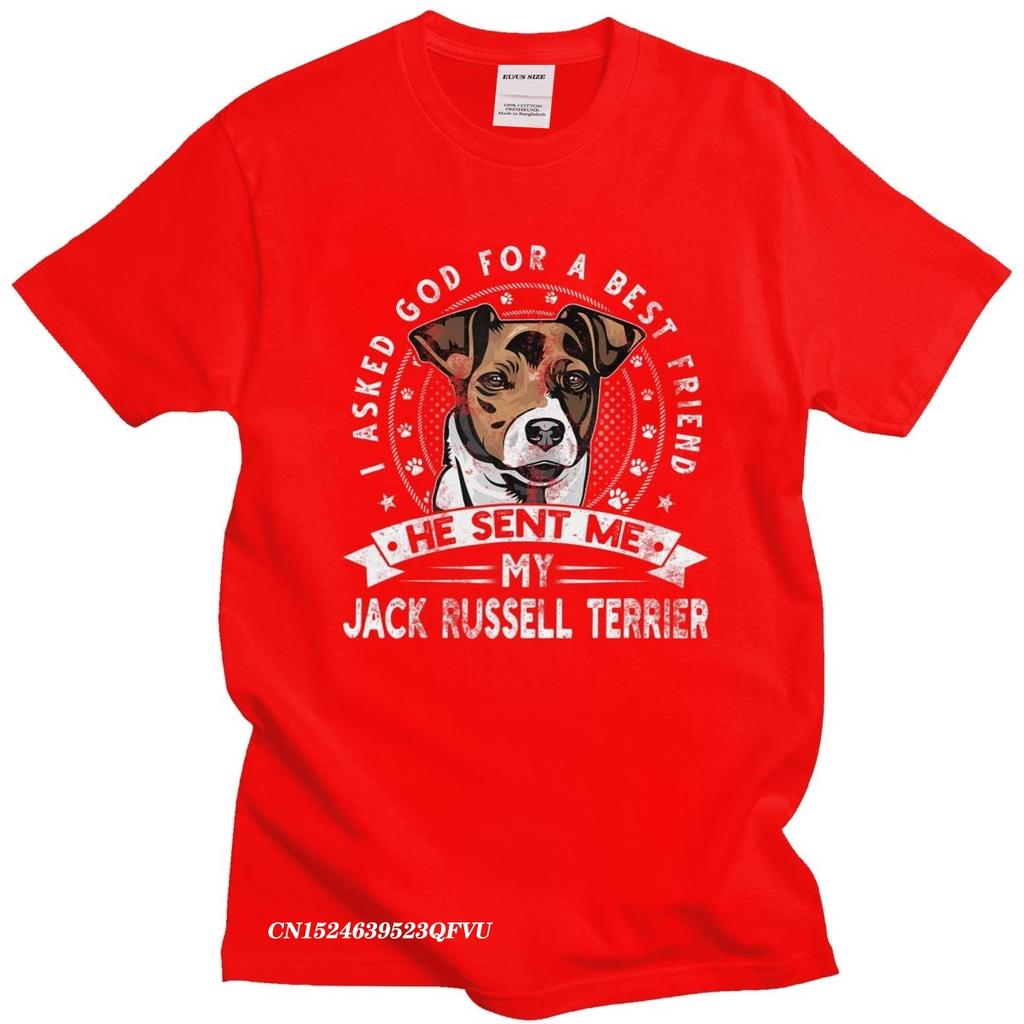 Grunge Style Jack Russell Terrier Men Camisas Men Casual Dog Friend Tshirt Distressed Print Premium Cotton Tee Camisas