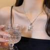 Cross Long Necklace Girls' Light Luxury Niche Design Sweet Cool Collarbone Chain Silver European and American Necklace Accessories Summer