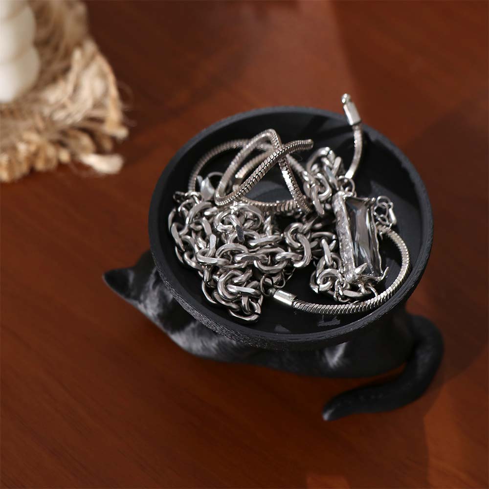 INS Jewelry Storage Tray Cat Shape Ring Holder Fun Mini Key Tray  Jewelry Storage