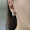 Silver Earrings with Natural Pearls (2186731)