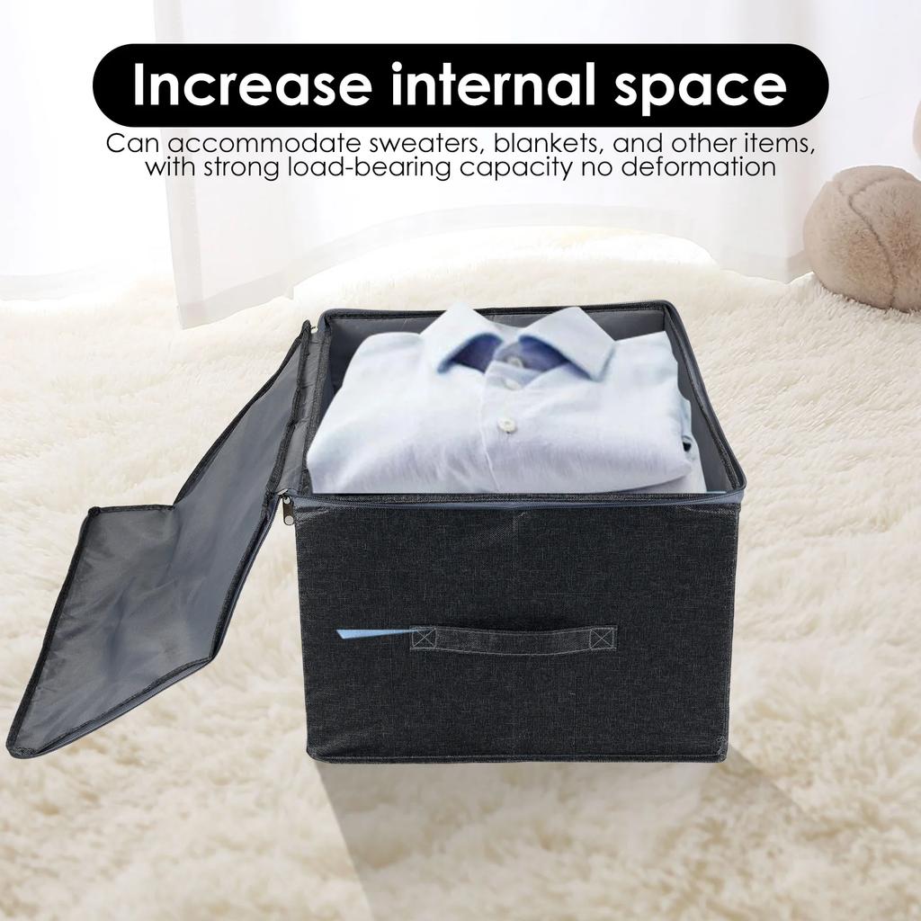 3 Pcs Extremely Large Clothes Storage Bin Foldable Quilt Pants Sweater Organizer Box Bedroom Closet Wardrobe Organizer