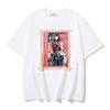 Off-White 2025 Summer New OW Motorcycle Girl Pattern Printed Short Sleeved T-shirt for Men and Women