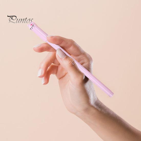 Cartoon Cat Stationery 4Pcs Gel Pens 0.5mm Fine Point Writing Fluently Cute Quick-drying Non-slip Pen Design Comfortable Grip Ergonomic Ink Cap