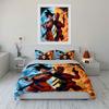 Heroes with fiery backdrop. Bedding sets Duvet cover sets Duvet covers Pillowcases(1*Duvet Cover 2*Pillowcases without duvet insert)