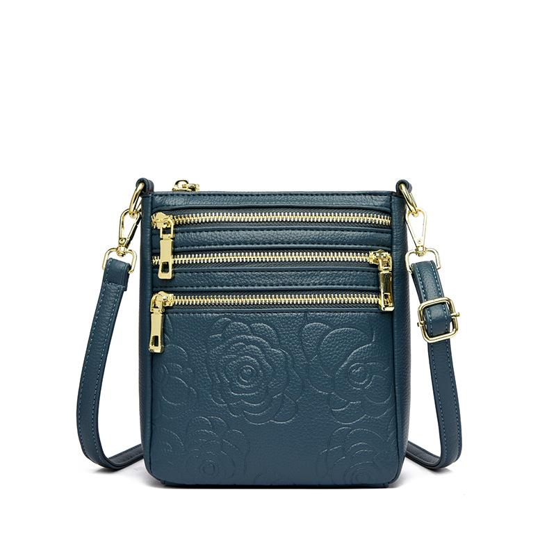 Women's Bag New Urban Simple Embossed Retro Shoulder Bag Large Capacity Messenger Small Square Bag Women