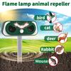 Explosive Ultrasonic Bird Repellent Upgrade Flame Light Animal Repellent Solar Mouse Repellent