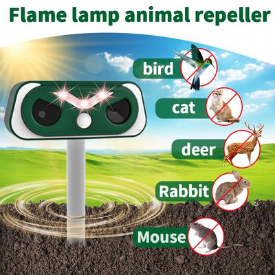 Explosive Ultrasonic Bird Repellent Upgrade Flame Light Animal Repellent Solar Mouse Repellent