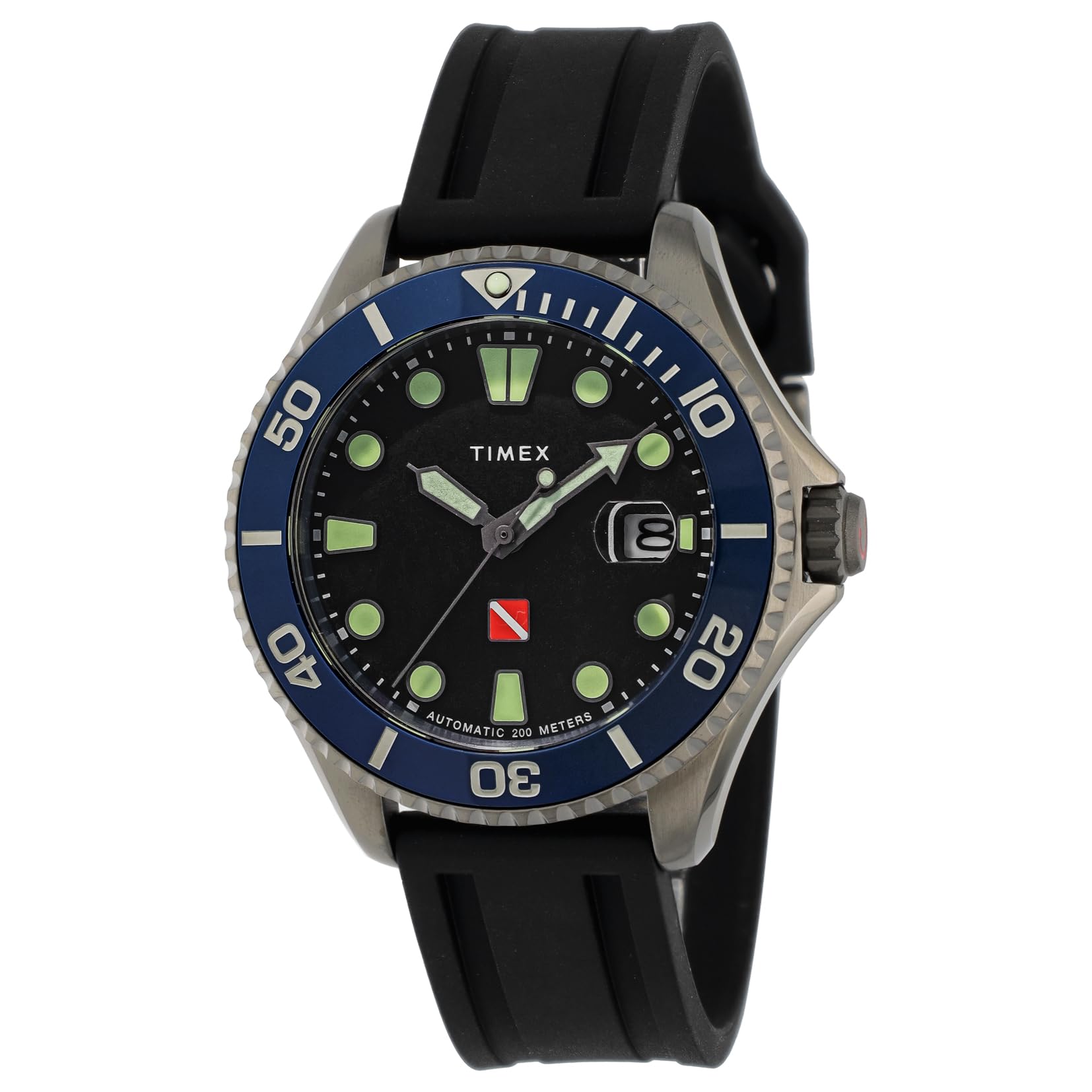 

Філіппінський годинник [TIMEX] Tiburón, чорний циферблат, нержавіюча сталь, мінеральне скло, автоматичний завод, бренд TW2W21100 для чоловіків