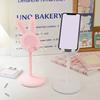 Mobile Phone Holder Adjustable Height Telescopic Stand 22.7-31.7cm Cute Bunny Ear Design Phone Mount for Desk Office Decor