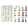 Unique Easter Decoration Mold Easter Rabbit Silicone Mold For Creative DIY Candle Holders And Festive Home Decors
