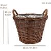 Creative Home Dark Wicker Flower Pot | Height 30 Cm | Hand-Woven | Indoor Protection | Flower Pot Storage