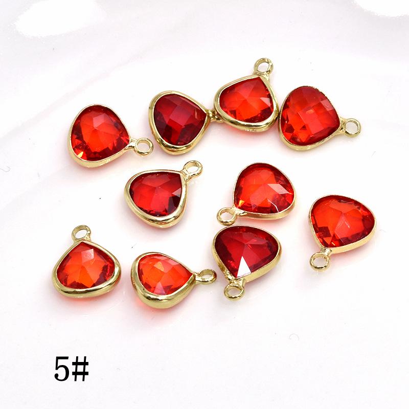 Color-Preserving Rare Earth Glass Copper Teardrop Pendant for DIY Jewelry