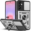 Case for Samsung Galaxy A37 5G, Rugged with Anti-Scratch Sliding Camera Protection - Silver