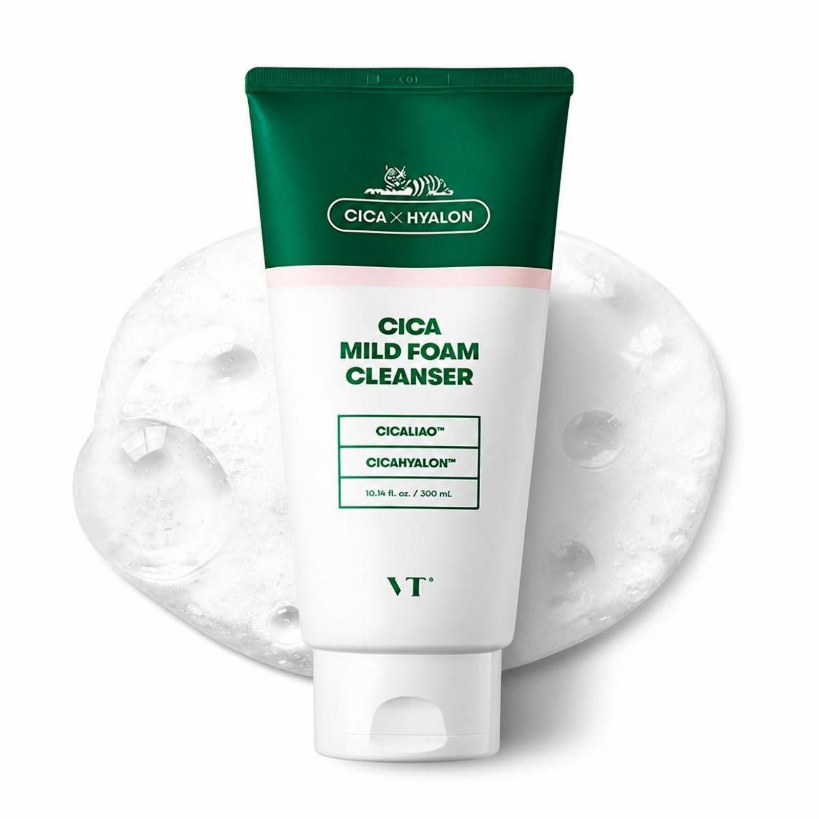 VT Cosmetics CICA Mild Foam Cleanser Soothing Deep Cleansing Face Wash 300ml 1 pc