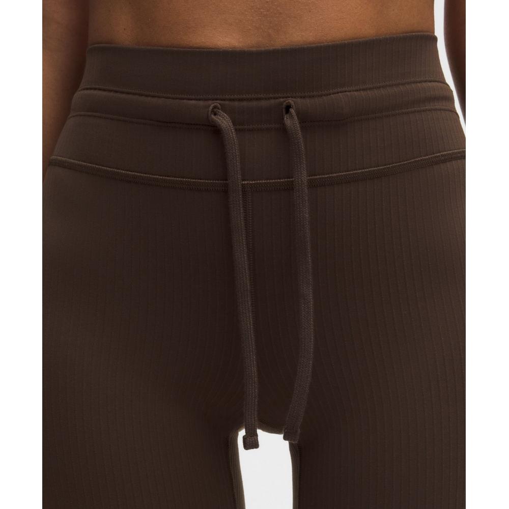 Lululemon Groove High Rise Ribbed Wide Flare Pant Walnut Crunch