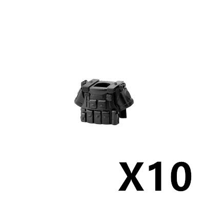 Military Soldiers Fighter Tactical Vest Accessories Building Block Rebound Clothes Armor Bricks Gift Toys For Children J083