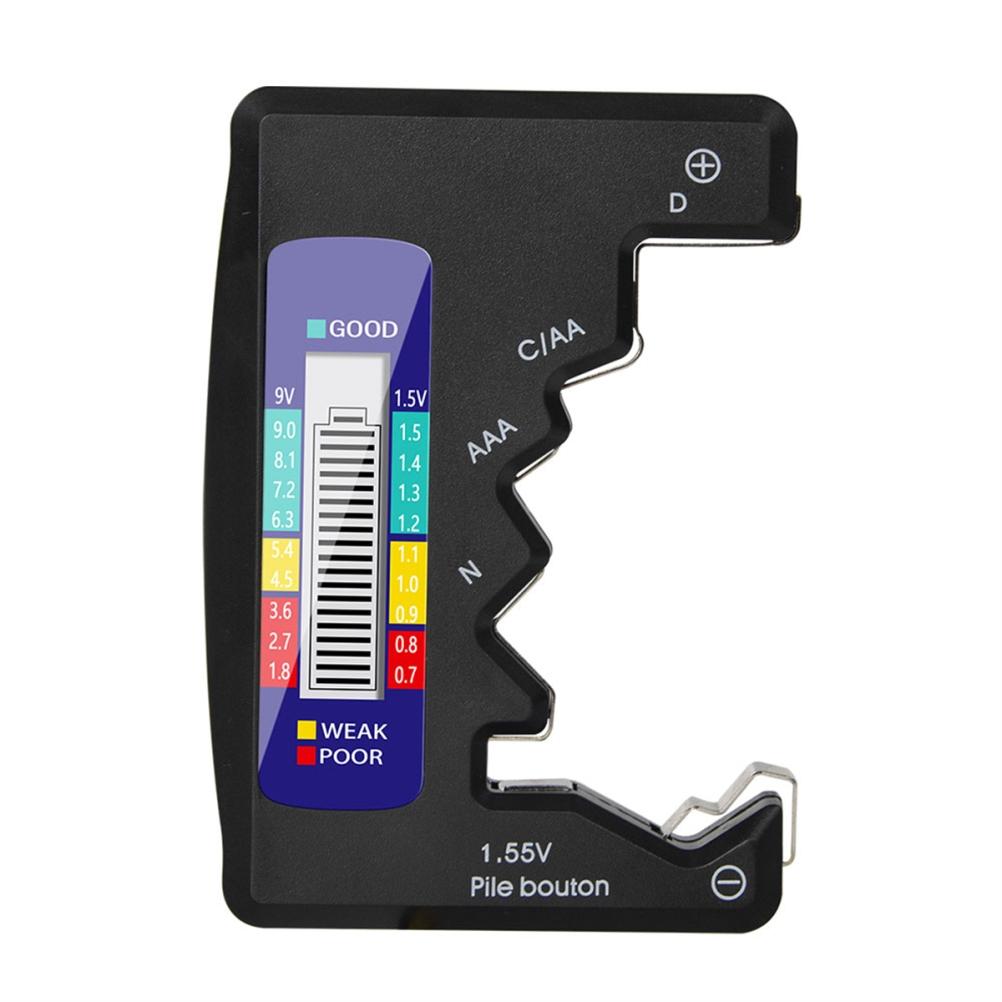 Digital Battery Tester Battery Capacity Detector Card Type Battery Checker for 9V 1.5V Button Cell Batteries