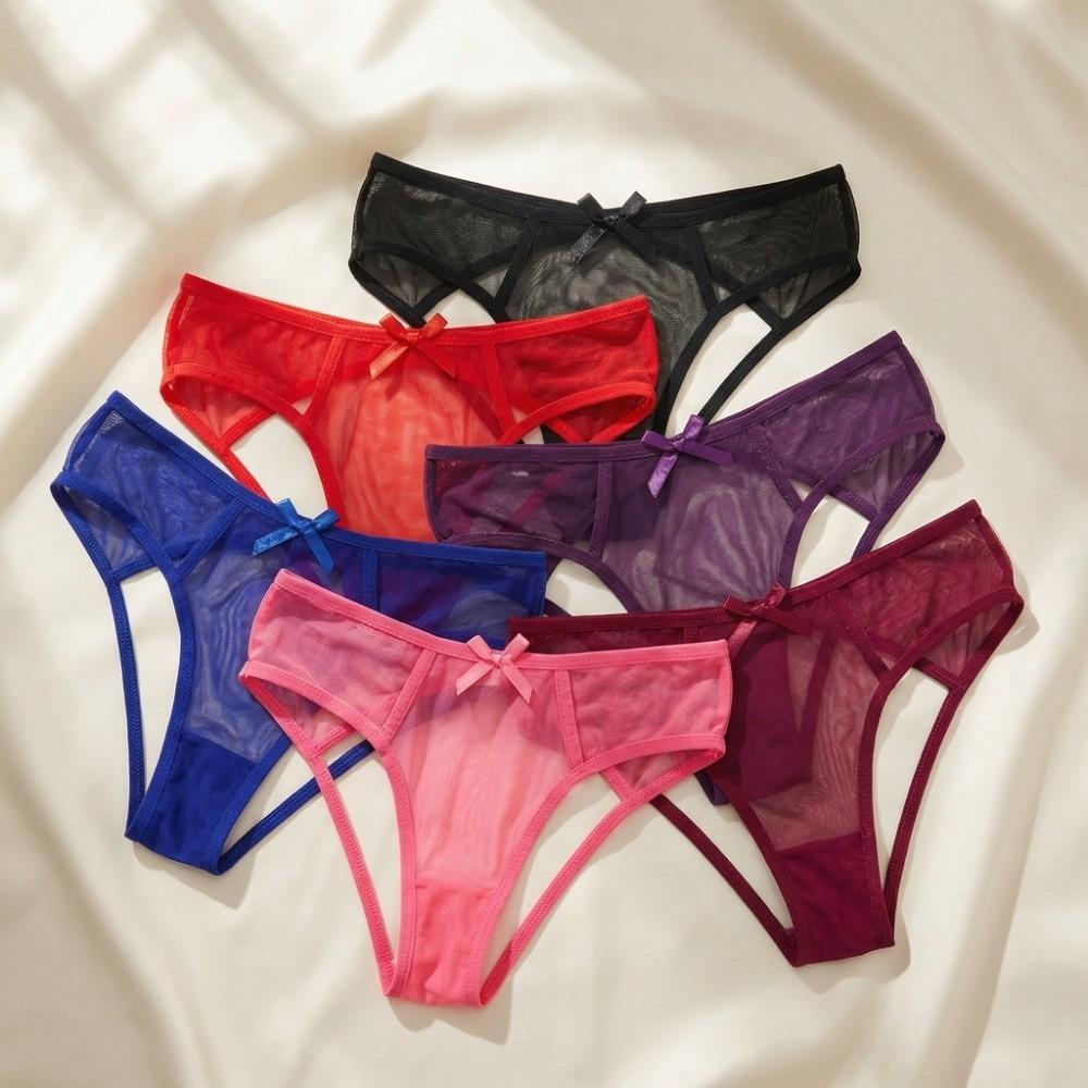 Hot Seamless Women Female Bow Ladies Lace Lingerie Briefs Thongs Lace Underwear