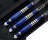 Dynasty Brass Darts Board and Dart Brass Darts Set Case, "SEVEN" (Deep Blue), 01-31-026
