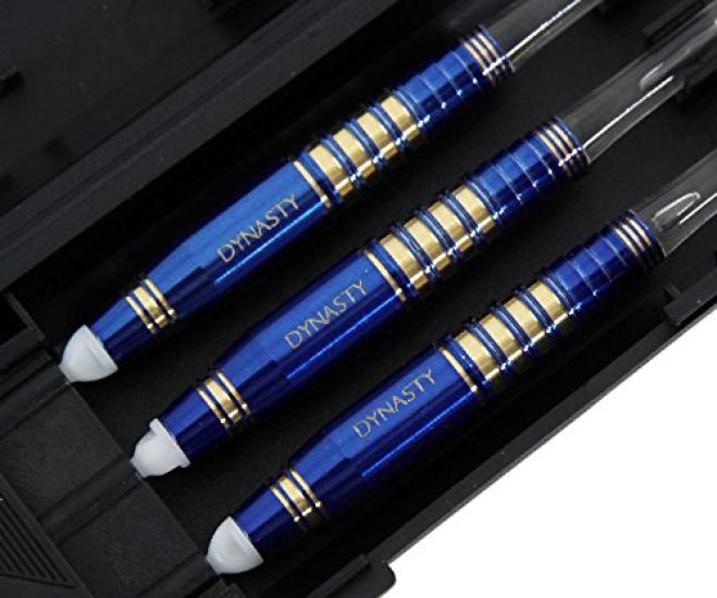 Dynasty Brass Darts Board and Dart Brass Darts Set Case, "SEVEN" (Deep Blue), 01-31-026