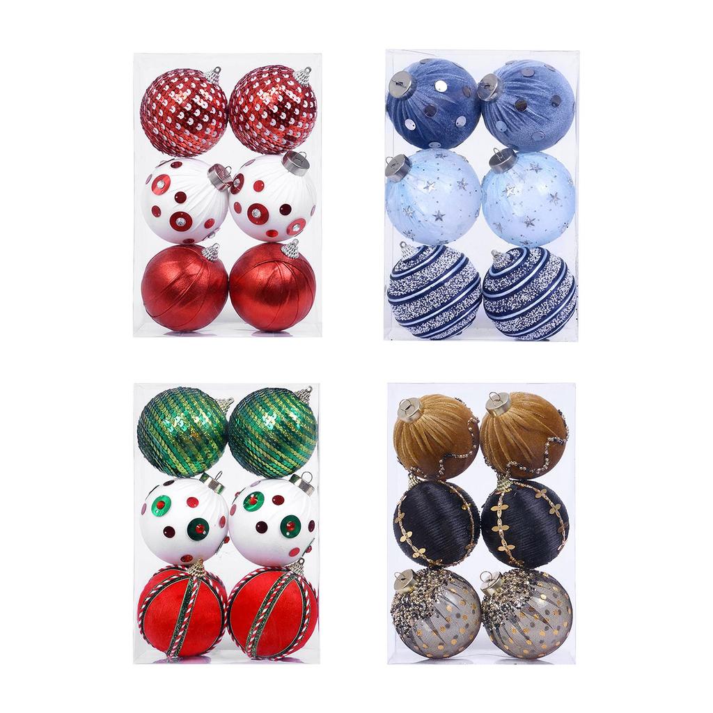 6Pcs Christmas Ball Ornaments Christmas Ornaments Christmas Decor Thoughtful Gift Hanging Ornaments for Anniversaries Holiday