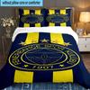 Fenerbahçe Crest Design 3PCS Bedding set,Ideal for 1pc Duvet Cover And 2pcs Pillowcases Perfect for Fan gift,Ideal for Bedroom, Dormitory