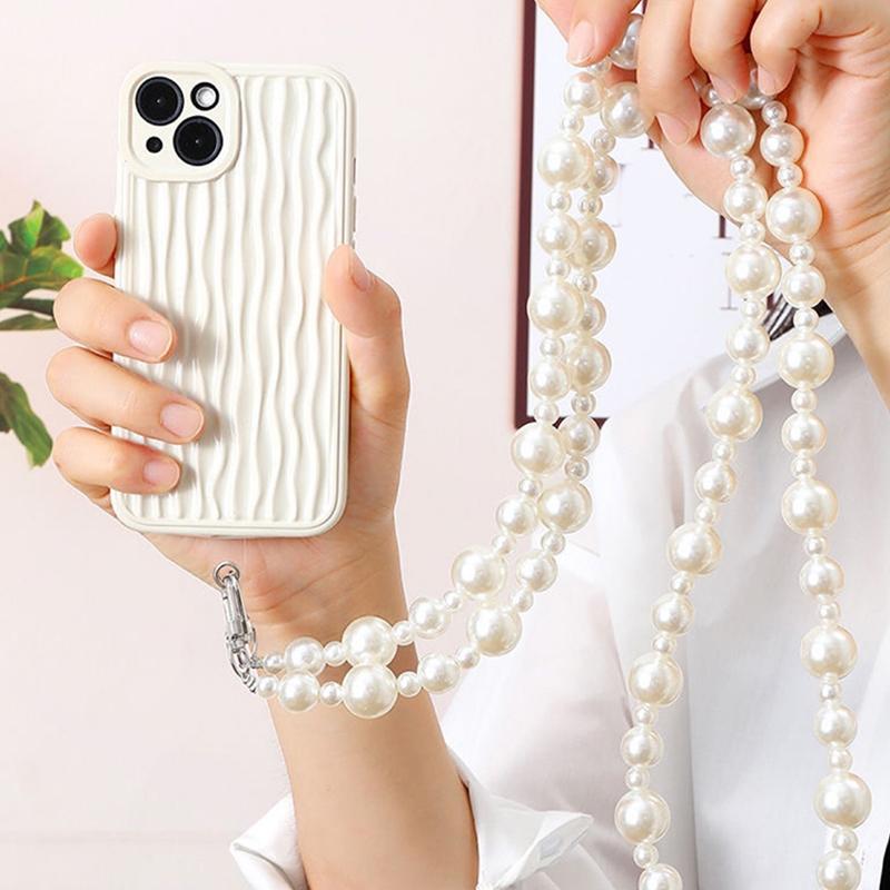 Lanière Anti-Perte Universelle pour Téléphone Collier Porté en Bandoulière Chaîne de Téléphone Longues Bandoulières Perles Pour Iphone Xiaomi Samsung Huawei Pendentifs